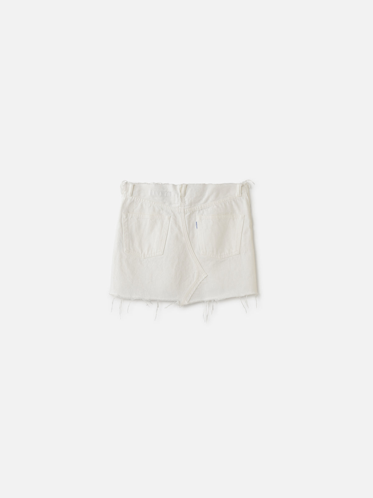 Mini-jupe en jean 5 poches (blanc)