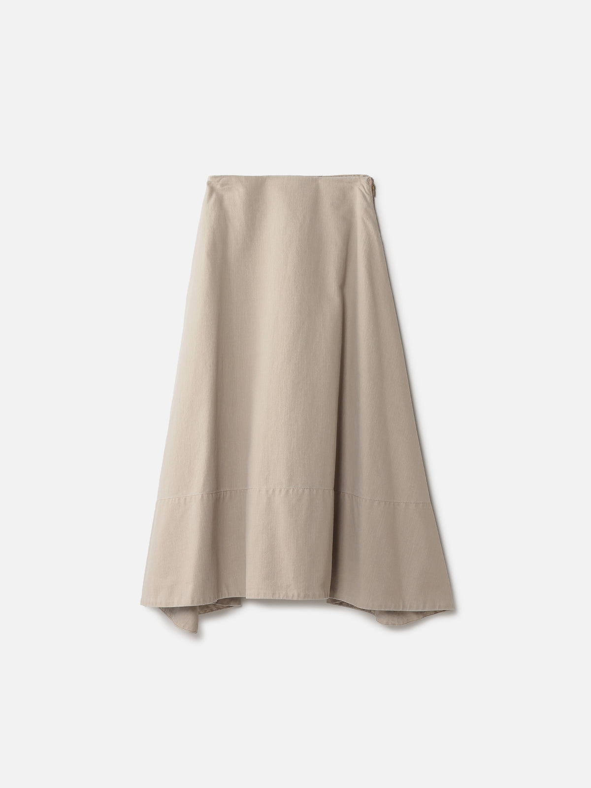 JUPE MI-LONGUE ÉVASÉE EN SATIN À DOS ÉLASTIQUÉ