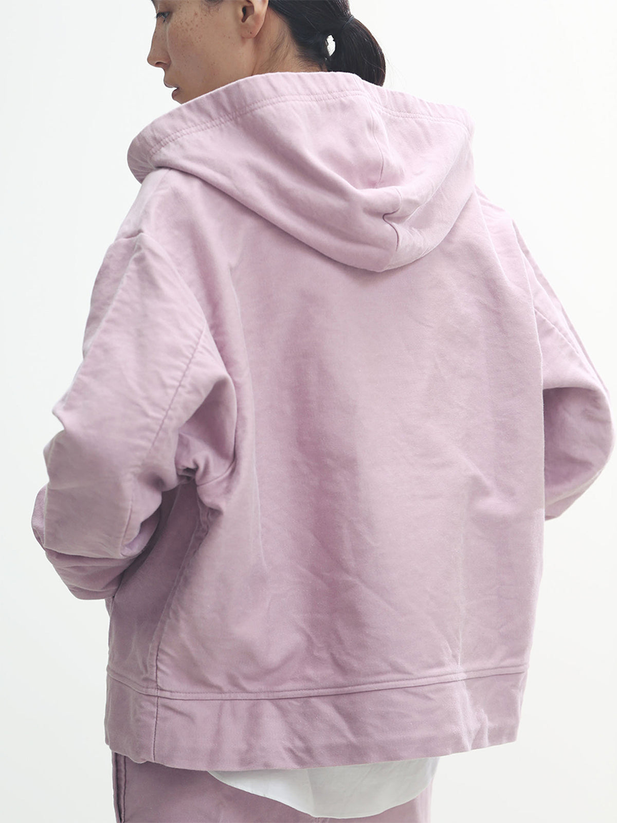 MOLESKIN ZIP UP HOODIE