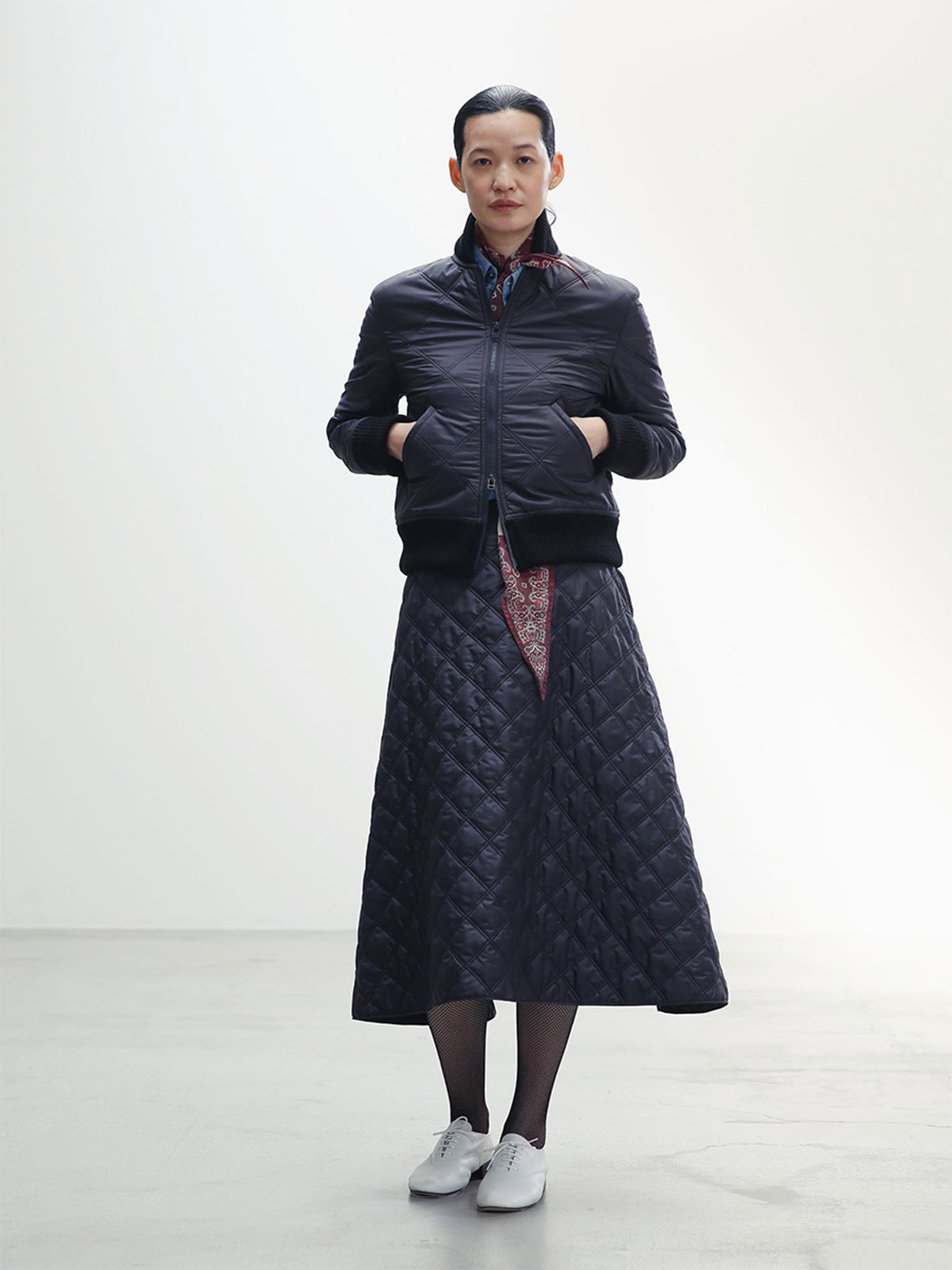 ZIP UP BLOUSON QUILTING