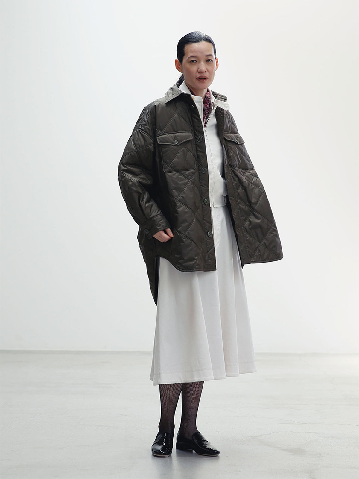 DRESS FLARE SKIRT PIQUE