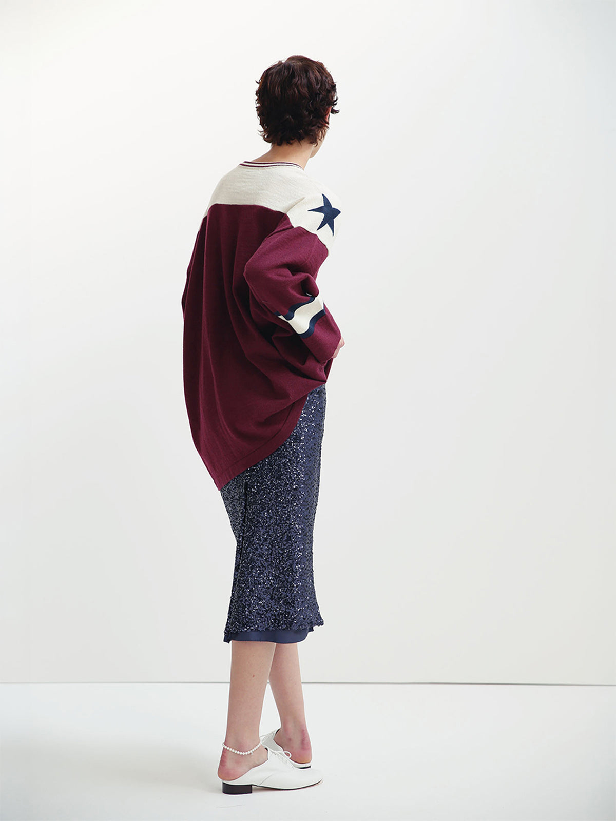 LOW WAIST STRAIGHT SKIRT WITH SEQUINS