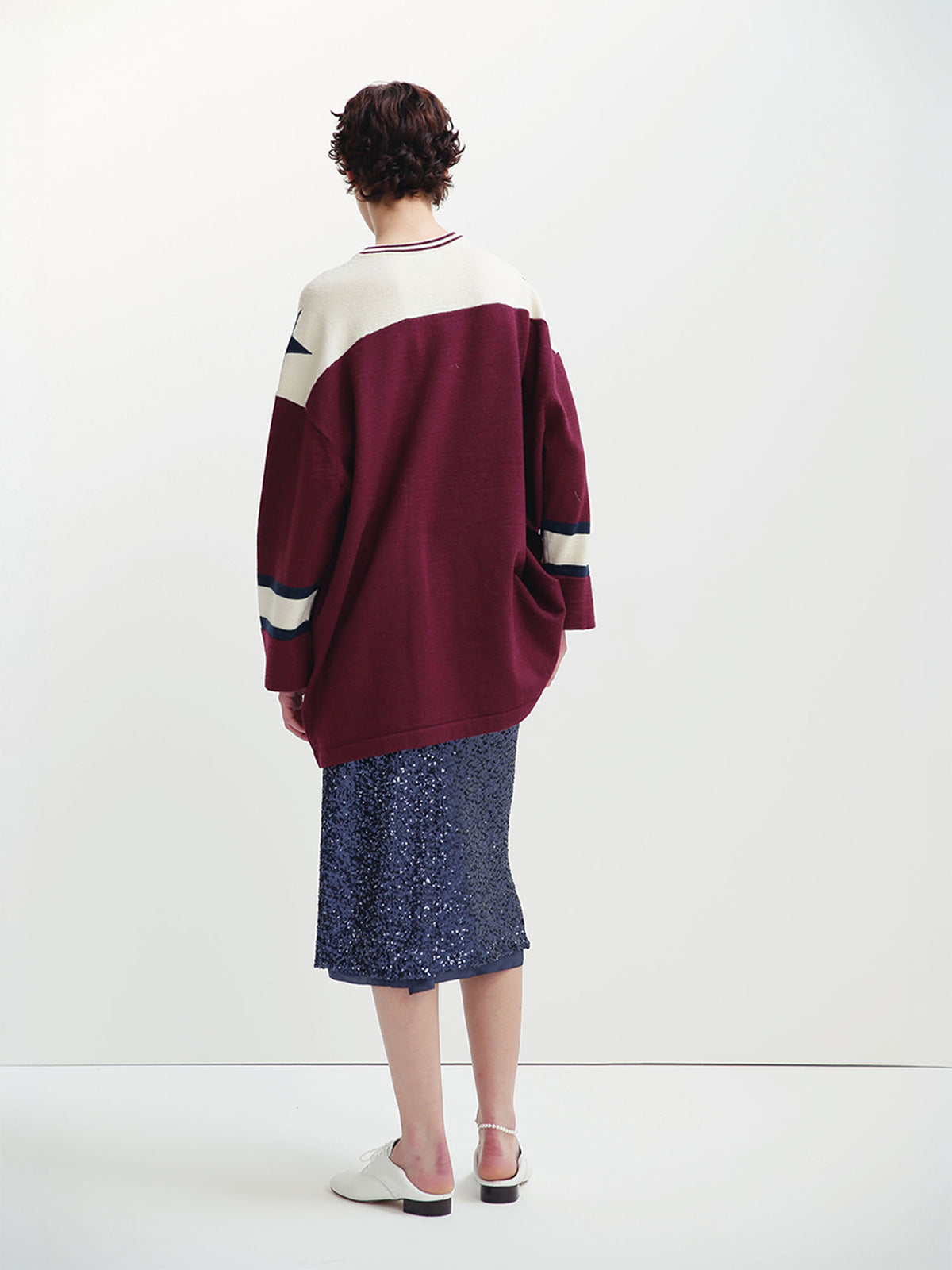 LOW WAIST STRAIGHT SKIRT WITH SEQUINS