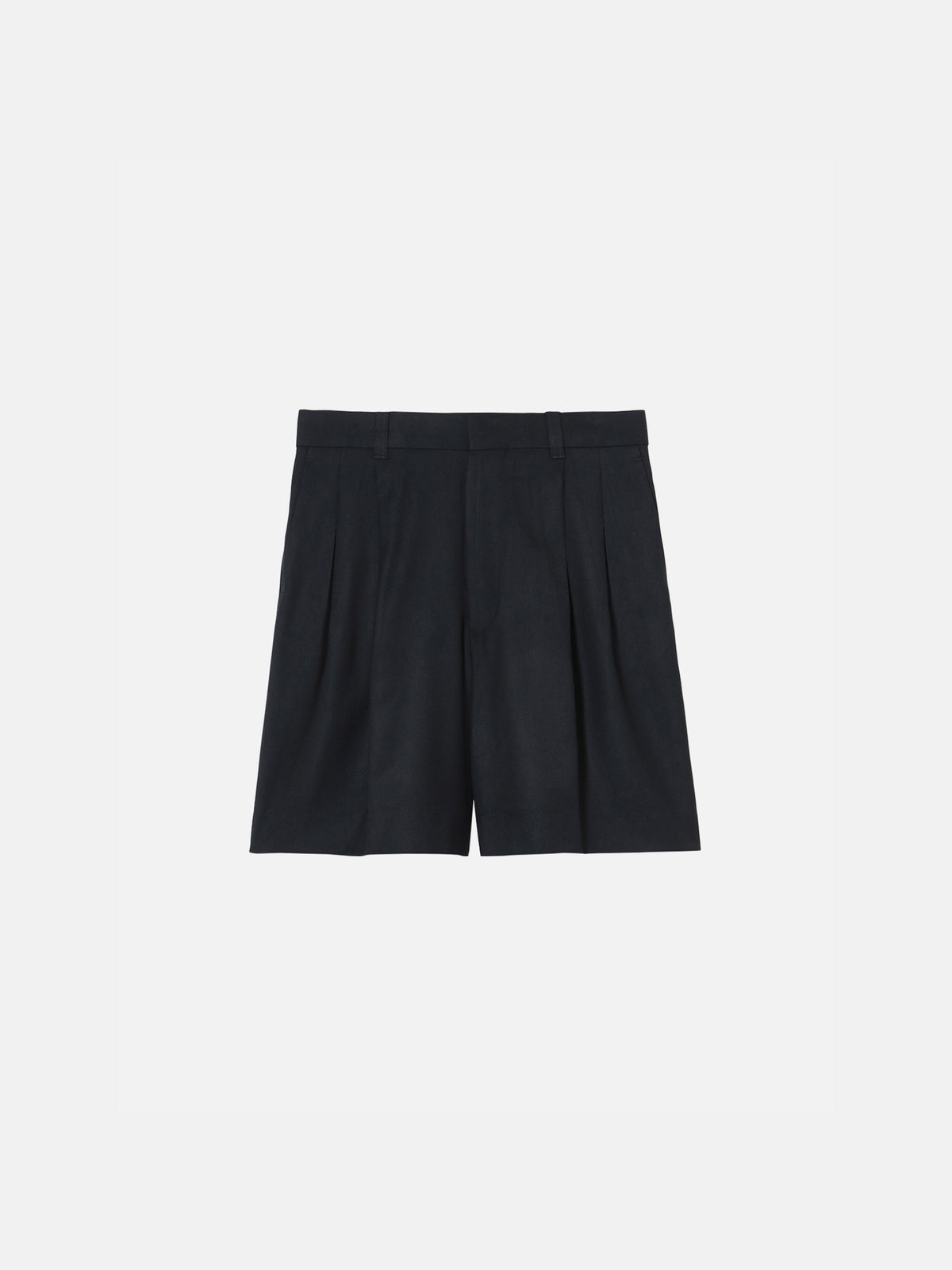 SHORT LARGE À PLIS EN LAINE