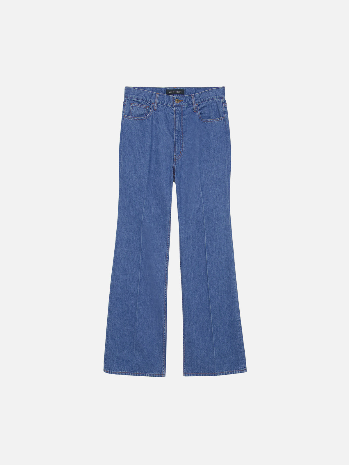CENTER CREASE FLARE PANTS DENIM