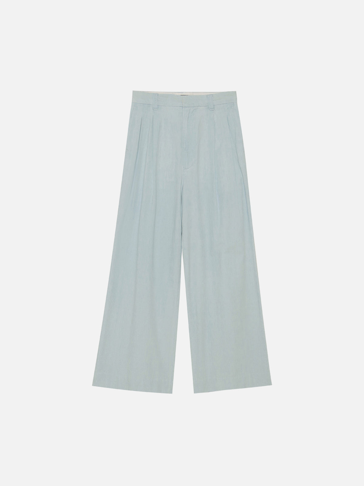 PLEATED WIDE LEG PT CHAMBRAY（VW）