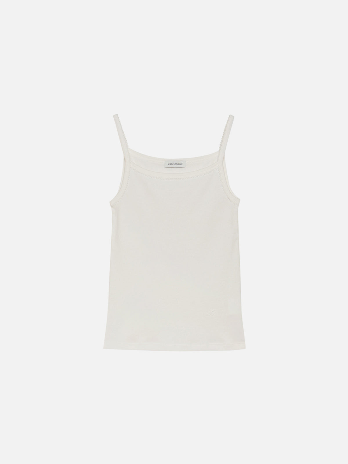 EMBROIDERED TRIM CAMISOLE SOFT COTTON