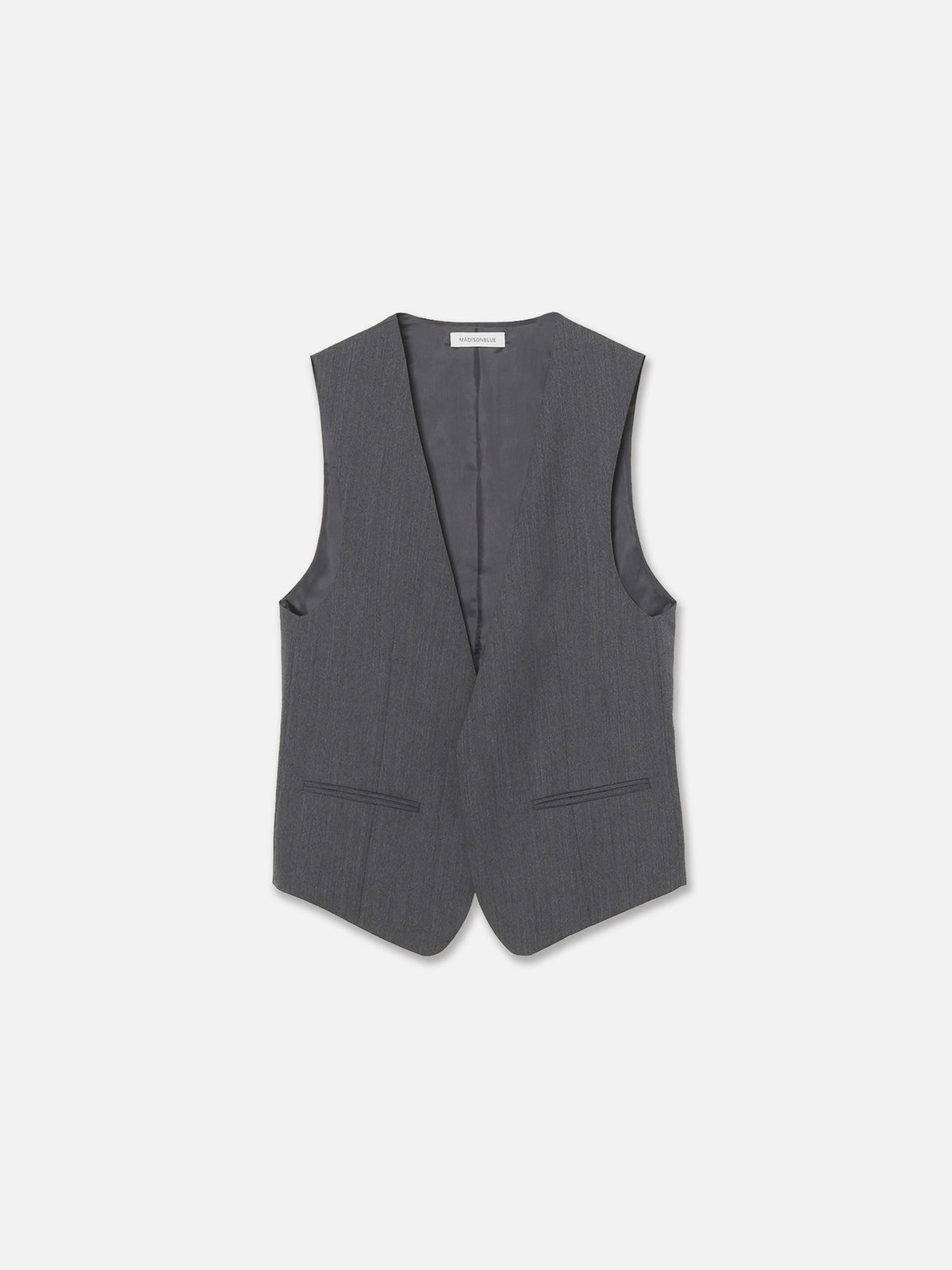 BUTTONLESS GILET HERRINGBONE