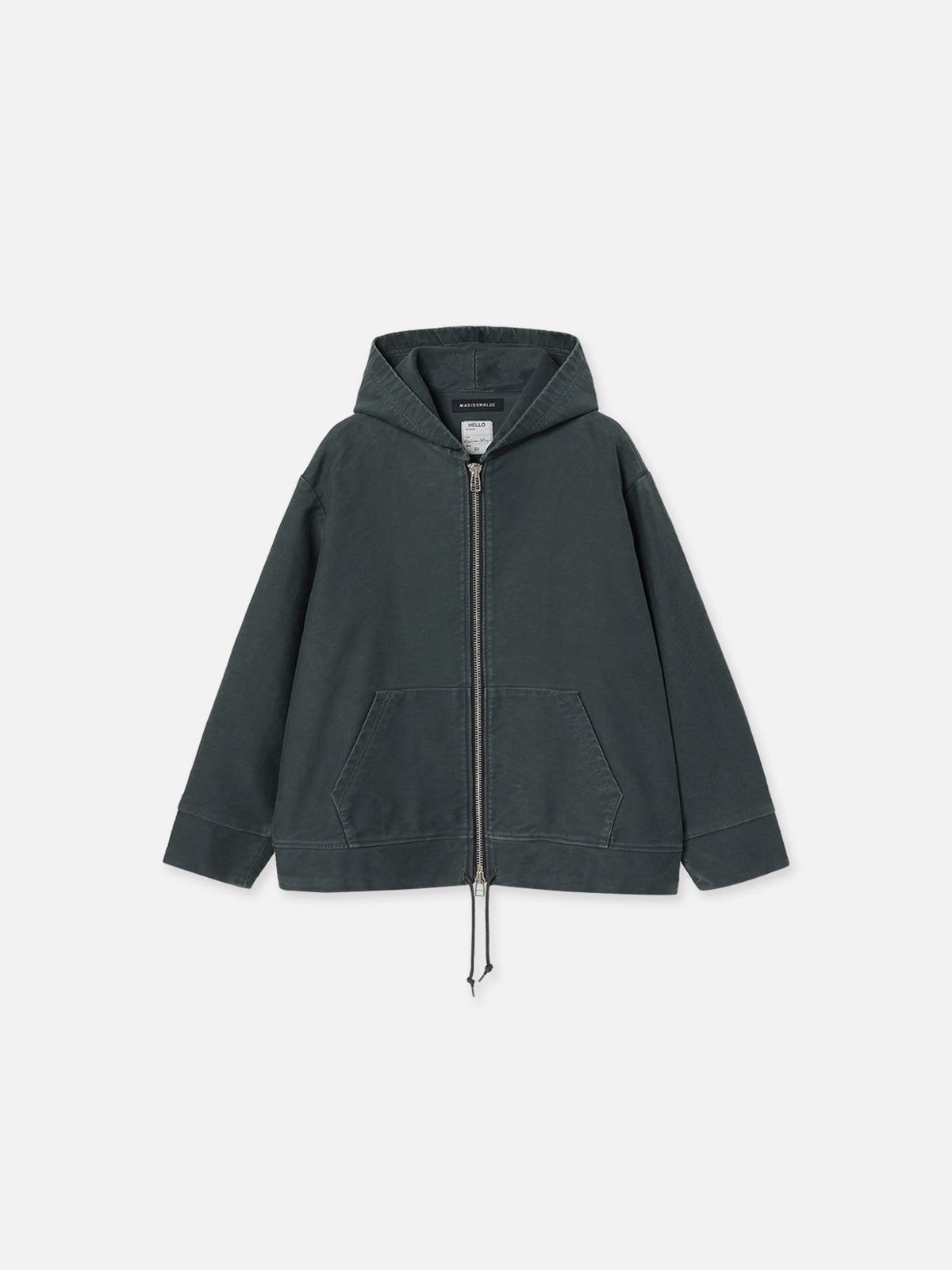 MOLESKIN ZIP UP HOODIE
