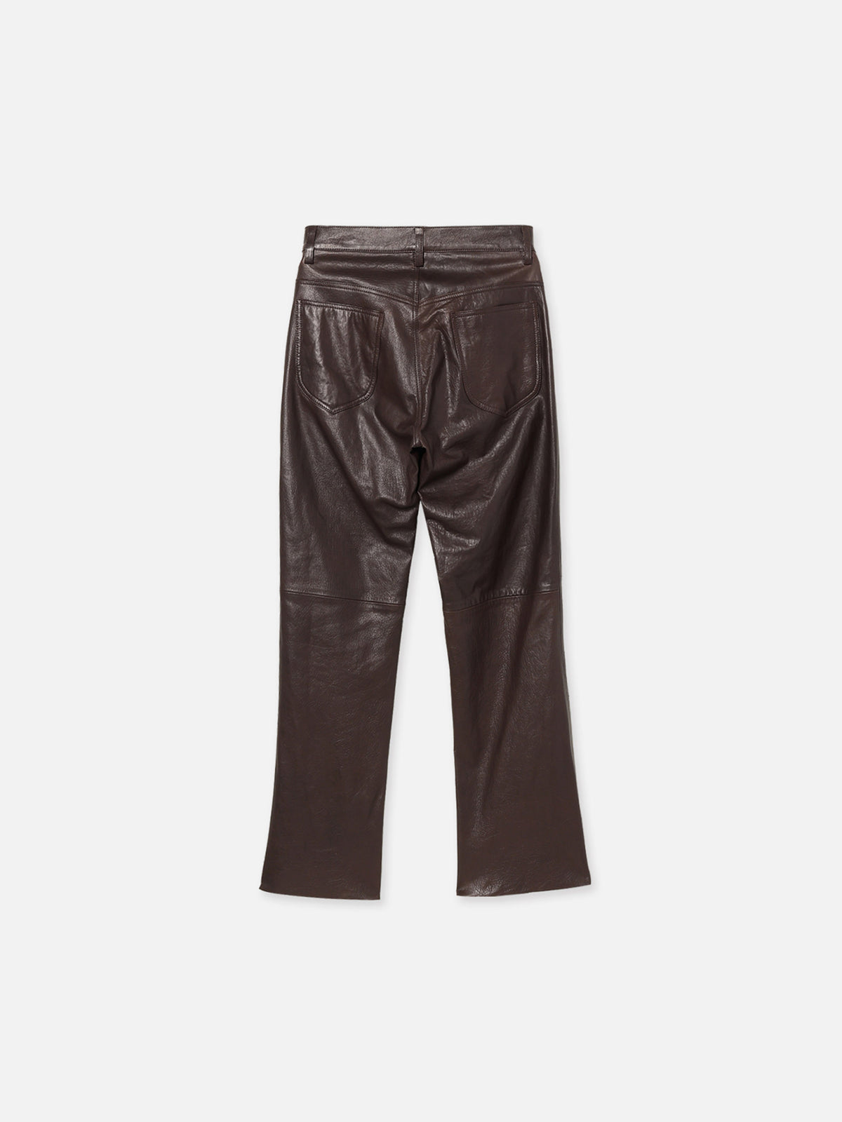 PANTALON DROIT EN CUIR HOMME