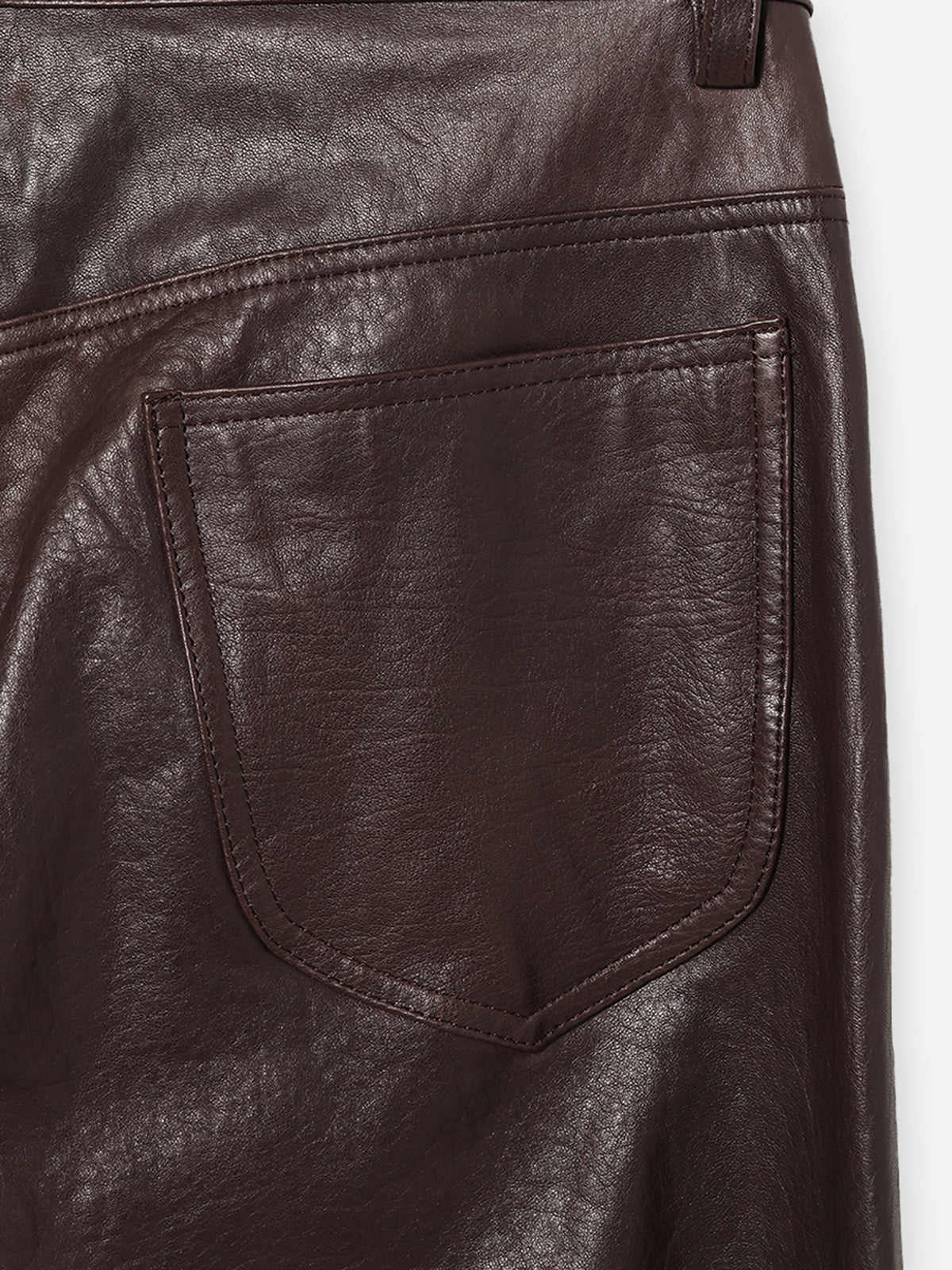 PANTALON DROIT EN CUIR HOMME