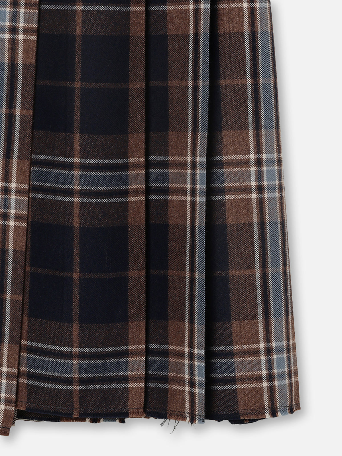 PLEATED WRAP SKIRT CHECK