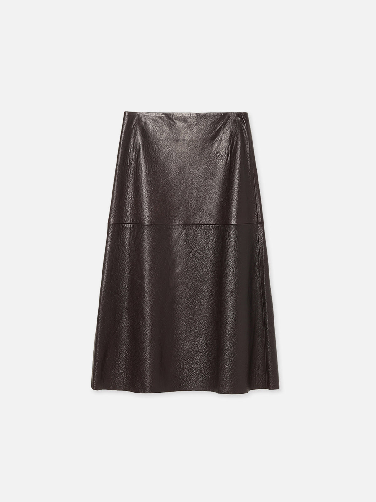 A-LINE LEATHER SKIRT