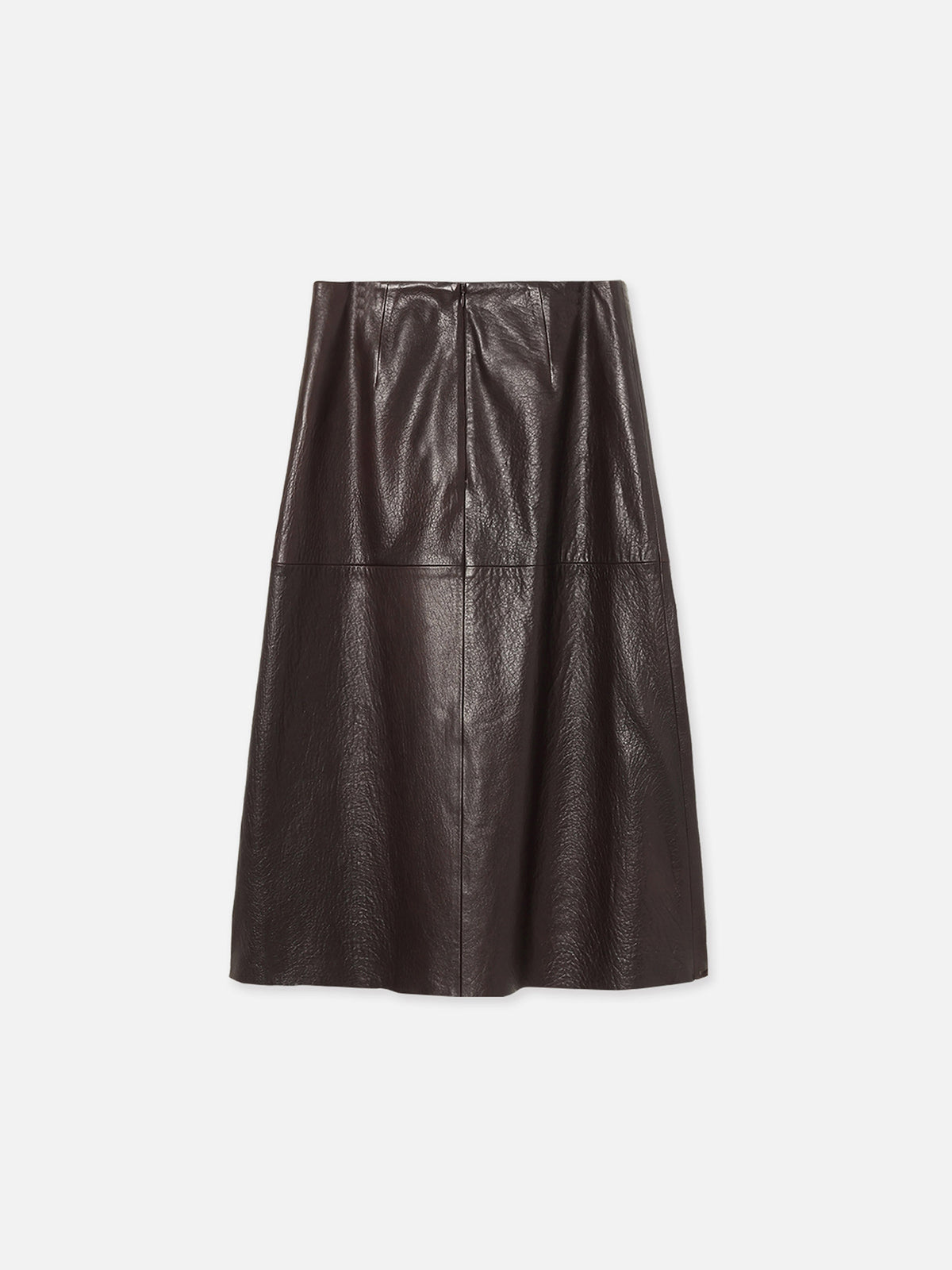 A-LINE LEATHER SKIRT