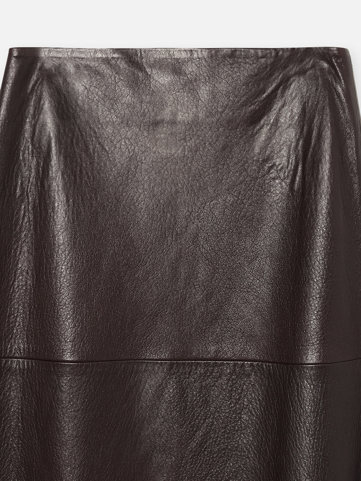 A-LINE LEATHER SKIRT
