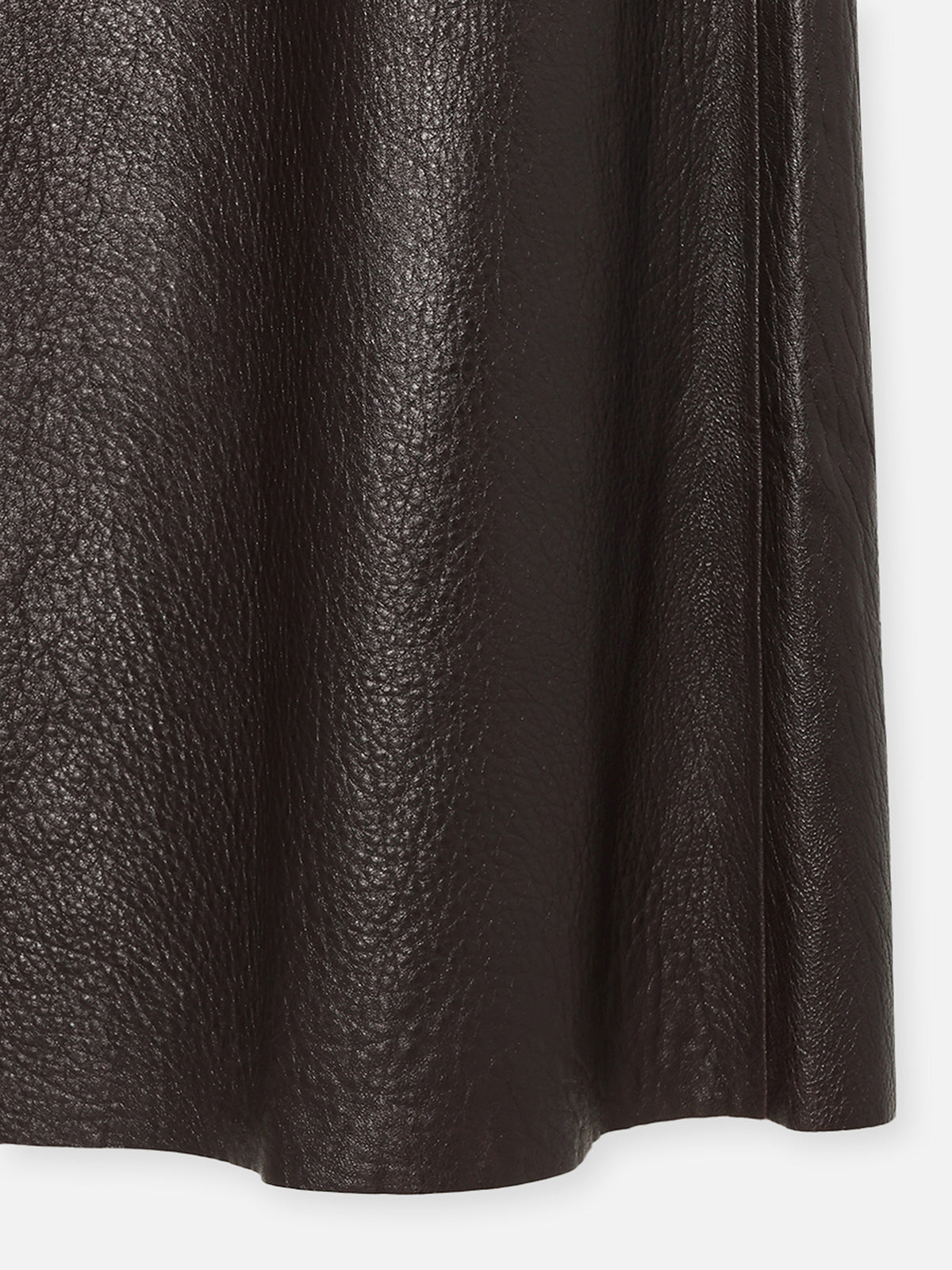A-LINE LEATHER SKIRT