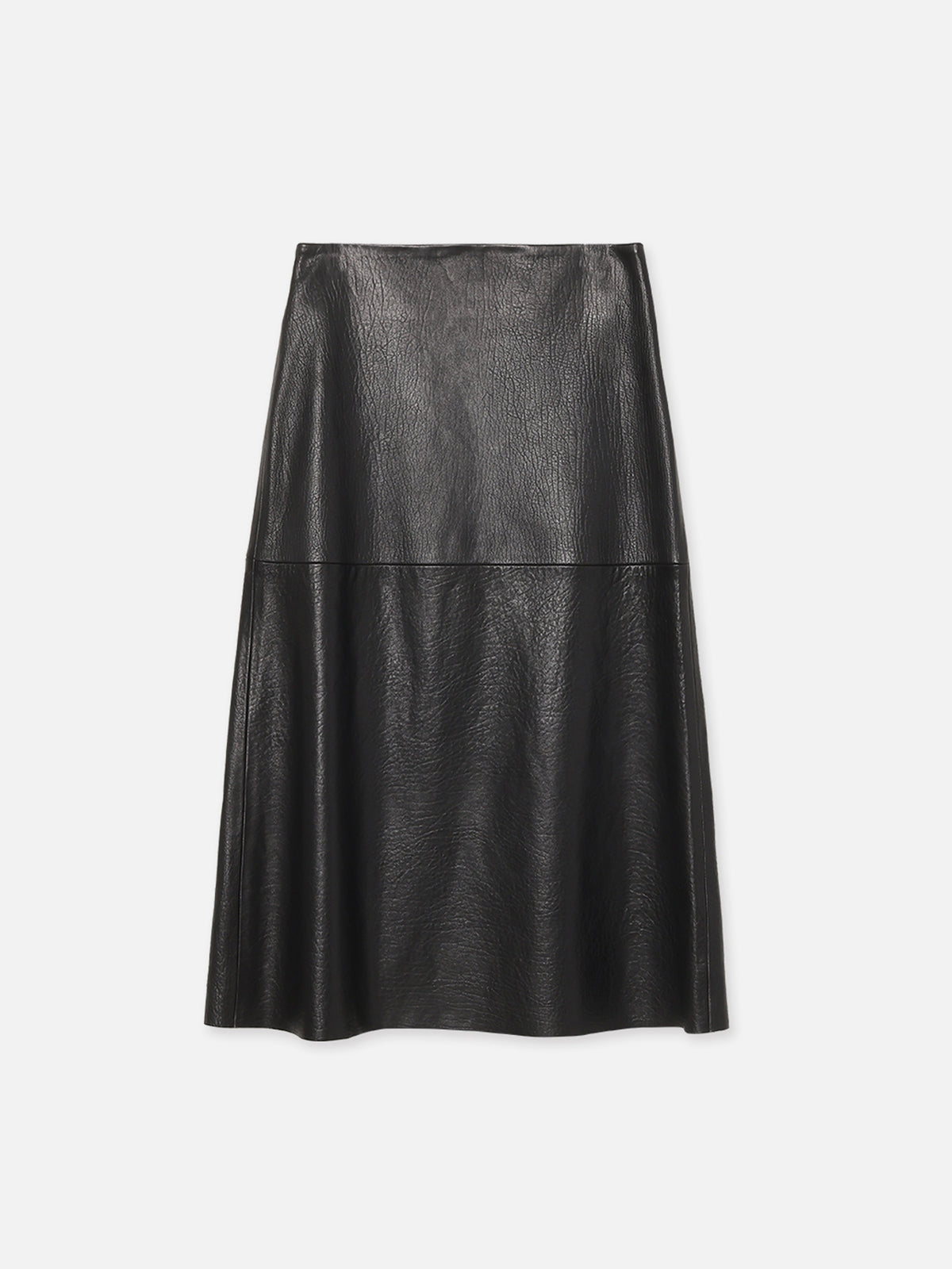 A-LINE LEATHER SKIRT