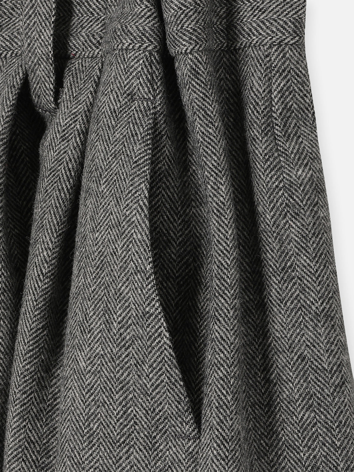 SLACKS REMAKE MINI SKIRT HERRINGBONE