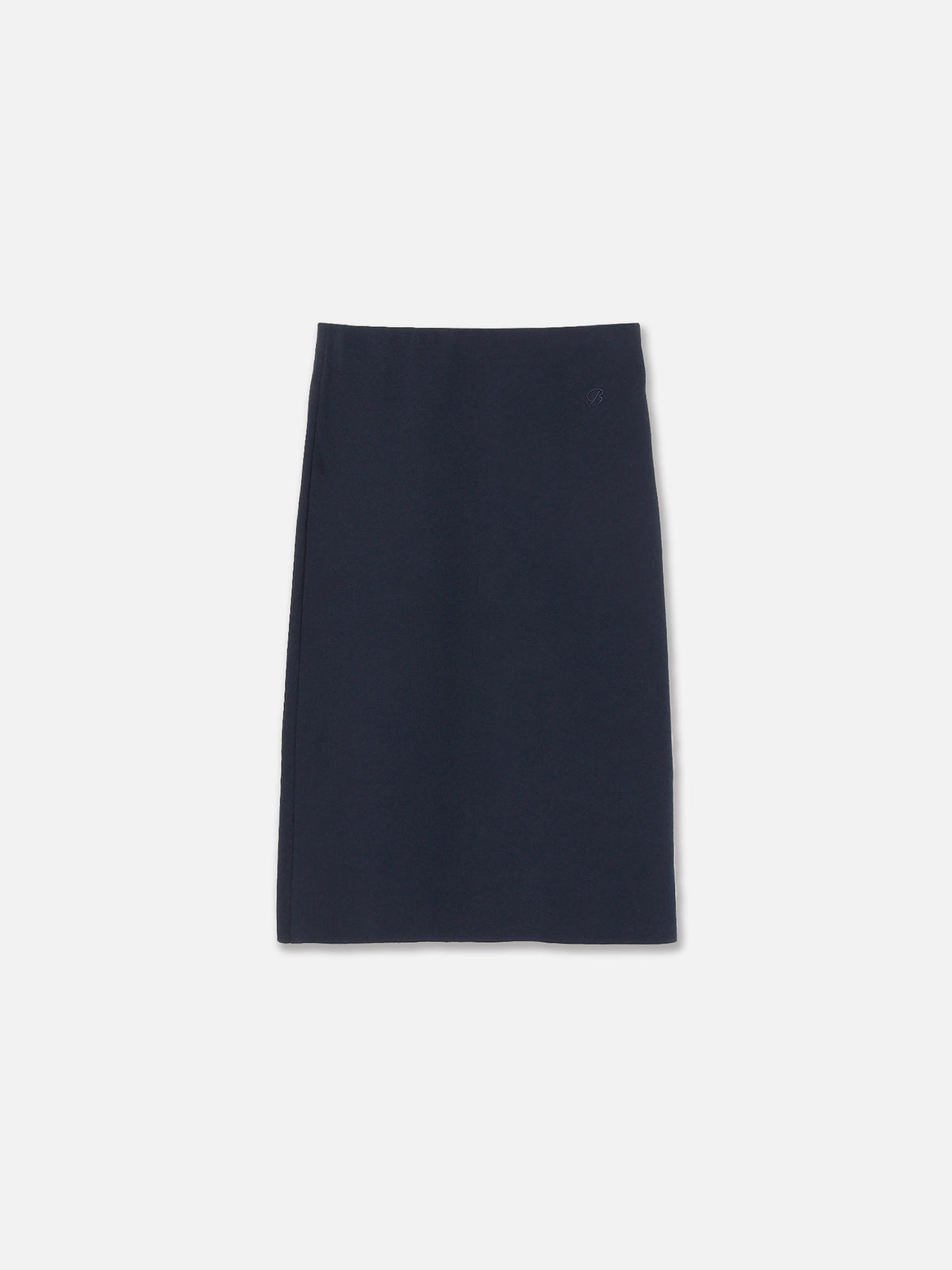 Jupe mi-longue en maille semi-évasée de coton
