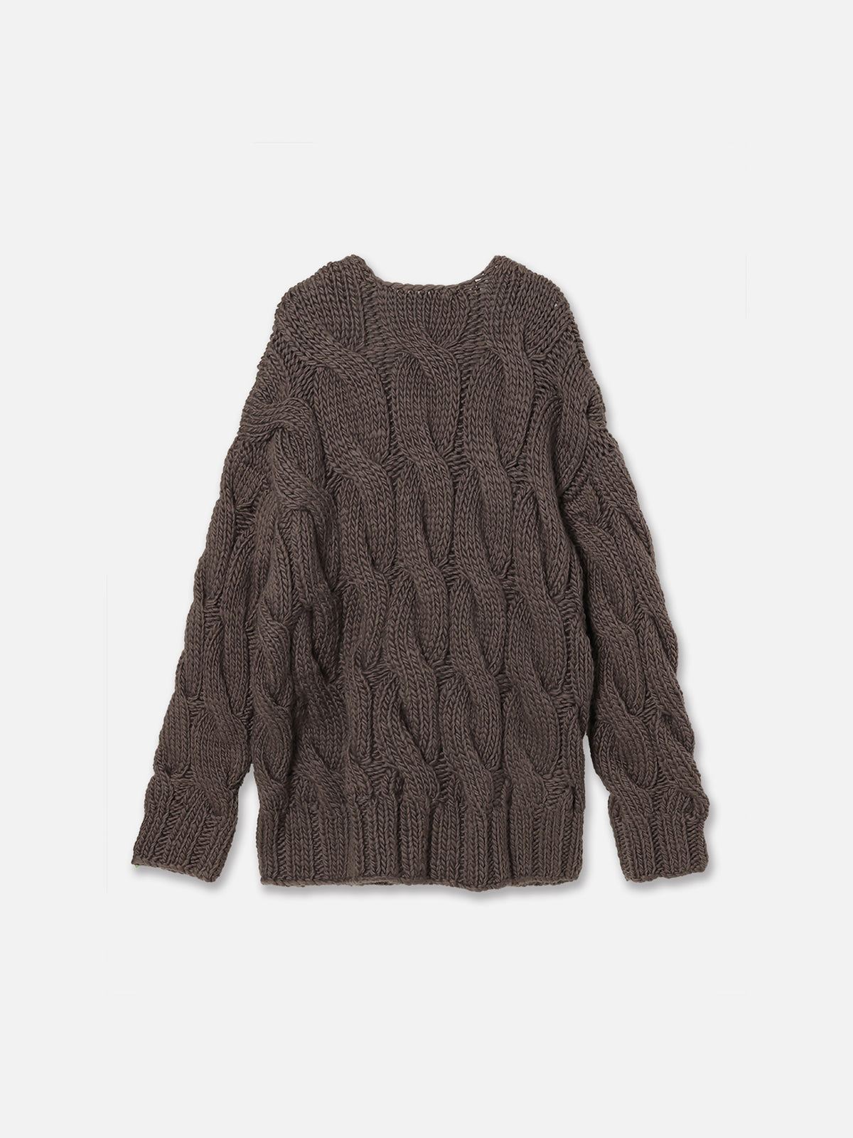 GILET-CHÂLE EN MAILLE CÂBLÉE FAIT MAIN