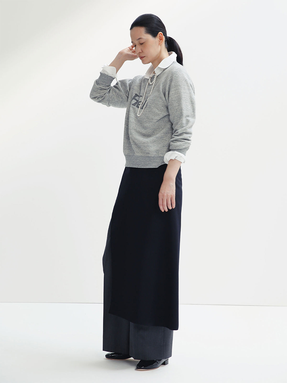 J.BRADLEY NARROW ROUND COLLAR SHIRT