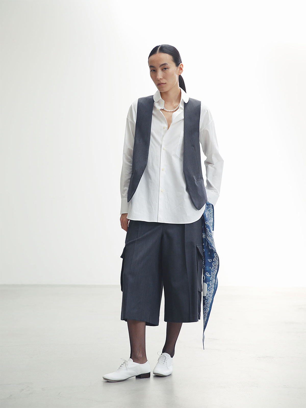 J.BRADLEY NARROW ROUND COLLAR SHIRT