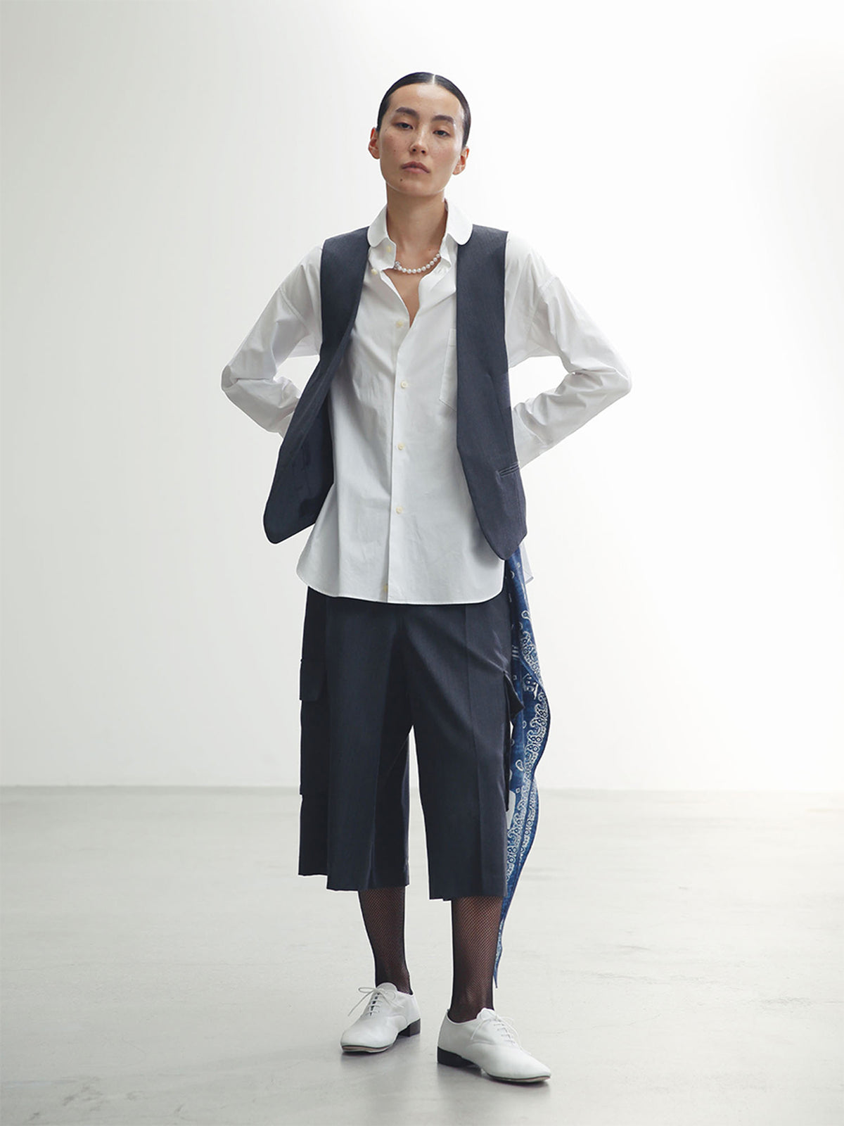 J.BRADLEY NARROW ROUND COLLAR SHIRT
