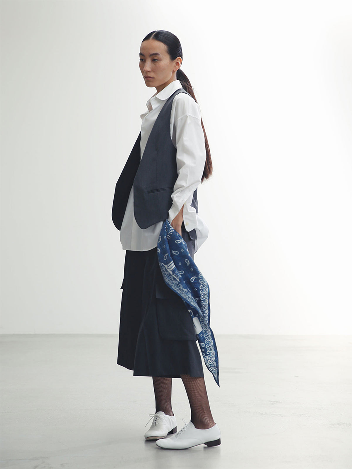J.BRADLEY NARROW ROUND COLLAR SHIRT
