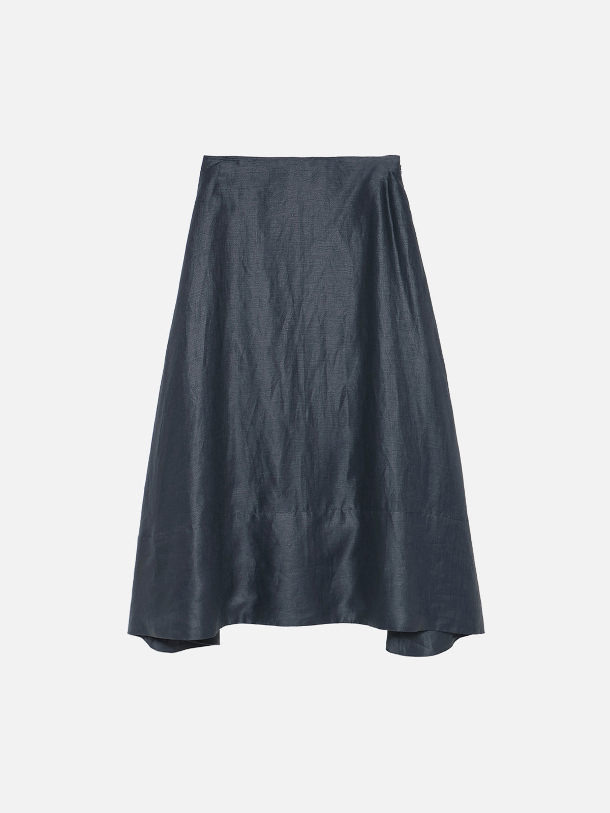 JUPE FLARE MI-MOLLET EN LIN